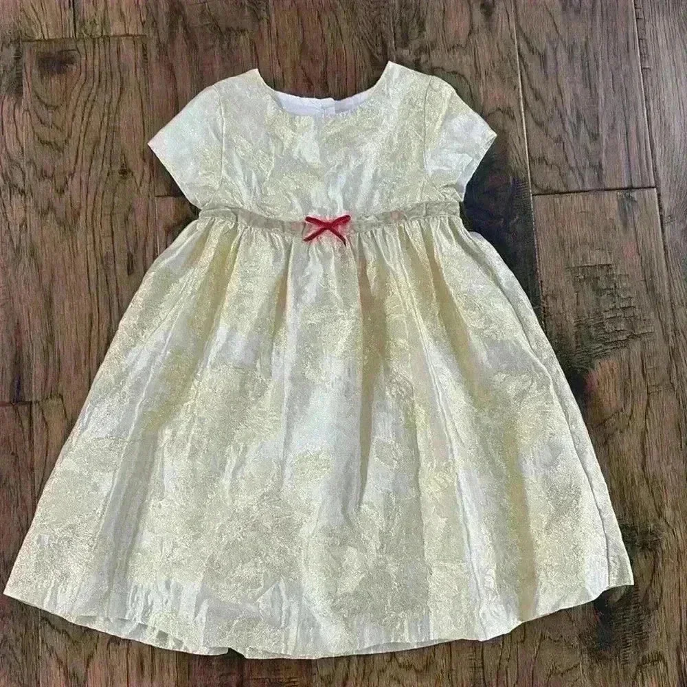 2T Patachou gold Christmas dress